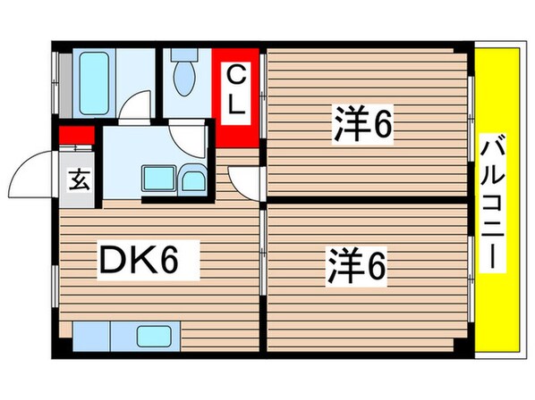 ハイツみやこ東公園の物件間取画像